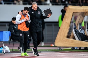 Inter Miami's Argentine forward Lionel Messi started on the bench against Vissel Kobe.